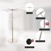 bjewego Rotating Keychain Display Stand - Height-adjustable Brushed Silver Metal