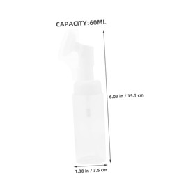 BIUDECO 3Pcs Transparent Foaming Soap Dispenser Portable Travel Bottles for Shampoo Hand Soap Shower Gel with Facial Brush for Easy Dispensing