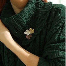 LUOEM Pin Maple Leaf Brooch Jewelry Corsage