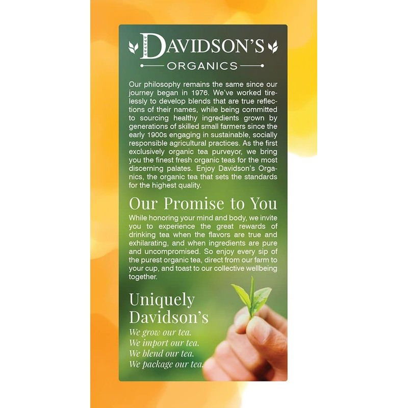 Davidson's Organics, Raspberry Cream Caramel, 25-count Tea Bags, Pack of