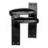 Cast Iron Antique Door Handles Set, Black Lever with Latch