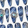 Sun&Beam Nails Handmade Nail Tip, Long Point Nail, Shiroiro, Aoi,
