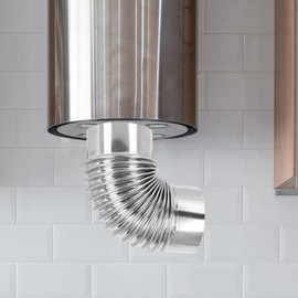 DOITOOL 3.5 Inch Stove Pipe Elbow, 90 Degree Stove Pipe Stainless Steel Flue Extension Elbow Chimney for Outdoor Wood Stove, Elbow Extension Tube Camping Stove Accessories