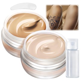 Tattoo Cover up Makeup - Contains Makeup Remover - Waterproof Body Concealer for Tattoo Cover Up - Full Coverage Cream for Bruises and Tattoos, Men and Women