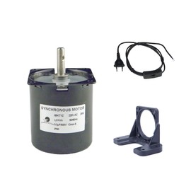 CHANCS 68KTYZ 220V 1.2RPM Permanent Magnet Synchronous Gear Motor CW/CCW Torque 100Kgf.cm Fixed Seat Switch Plug Cable