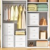 DAOUTIME 2-Pack Stackable Storage Drawers (4 Drawers Total), White Closet