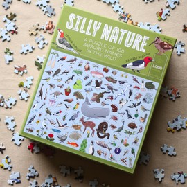 Funny Puzzles for Adults 1000 Pieces Jigsaw Puzzle - Silly Nature 100 Puns Found in The Wild - Hilarious Jigsaw Puzzle - Perfect White Elephant Gag Gift for Animal Lovers