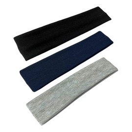 WESTEND CHOICE 5cm Wide Headbands 3 Pack Plain Stretchy Kylie Head Band Bandeau Unisex Headbands for Women & men Soft Hair Band Gym Exercise Yoga Headband (Mixed set B)