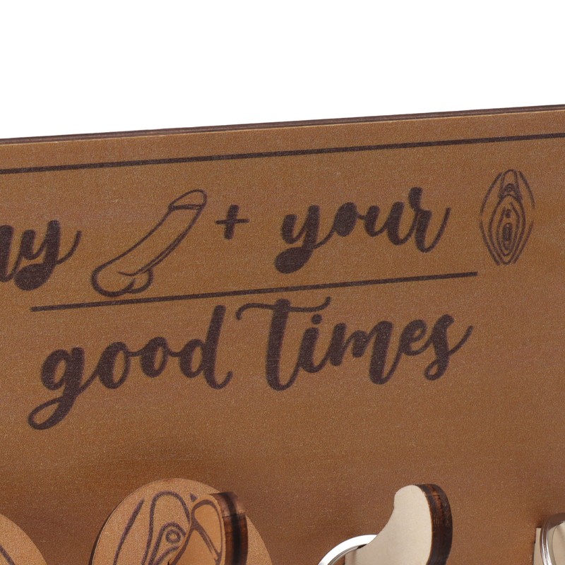 Key Holder Rack 4 Hook Cute Pendant Poplar Wooden Key