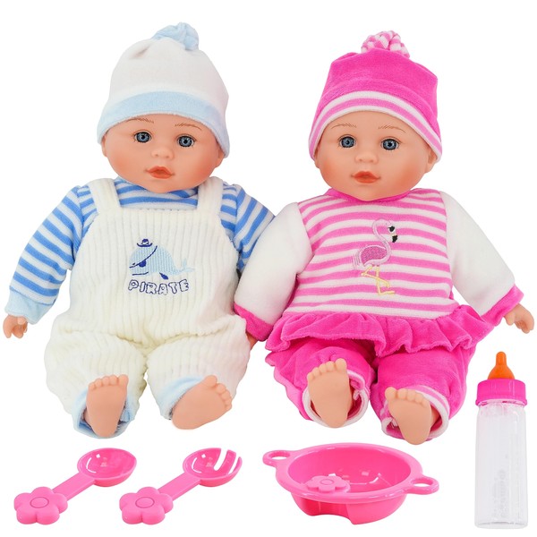 Bibi Doll - 13” Twin Baby Girl ​Boy Twins Dolls