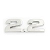 sourcing map Car Decoration 2.2 Displacement Emblem Badge Sticker Silver