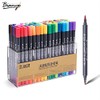 Bianyo Set of 48 Premium Dual Tip Markers, Non-Toxic Double