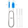 Flexible Drain Brush，75 Inch long straw cleaner brush and 3