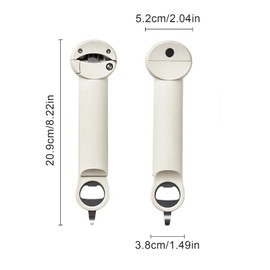 Retractable Jar Opener, Multifunctional Adjustable Can Jar Lid Opener Manual, Stainless Steel Magnetic Bottle and Jar Opener for Daily Life, Elderly, Children, Weak Hands, for 2.5-9.5cm Diameter Lid