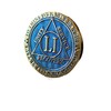 51 Year AA Medallion Glossy Reflex Blue Gold Plated Serenity