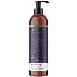 Collagenic  Gel Limpiador Facial Anti Imperfecciones para Piel Mixta, Grasa o con Acn Con 2 de Acido Saliclico, Colgeno Hidrolizado y cido Hialurnico 