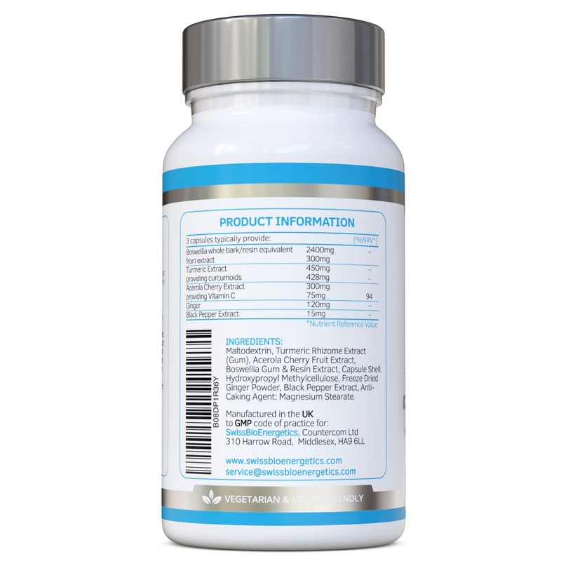 Boswellia & Turmeric Complex – 90 Capsules – Super High