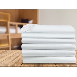 Elegant Comfort 6-Pack Fitted Bottom Sheets 1500 Thread Count Premium Hotel Quality, Deep Pocket, Wrinkle-Free, Stain and Fade Resistant, 6PACK Fitted Sheet, Twin/Twin XL, White