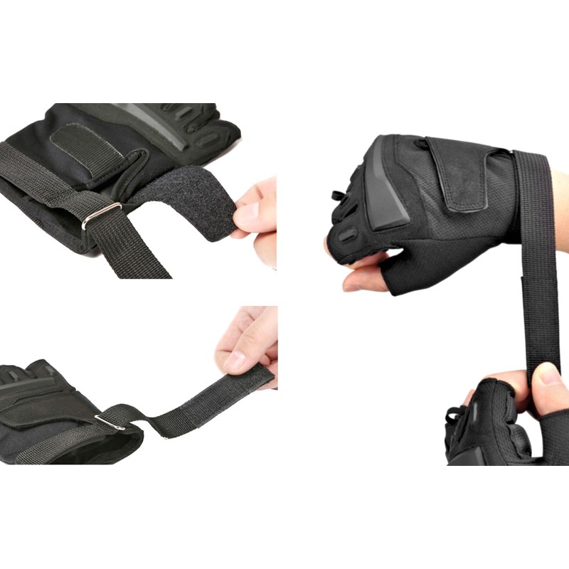 Half Finger Tactical Gloves, Fingerless Gloves, Fingerless, Double Adjuster, Half