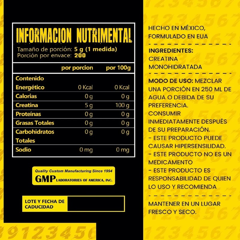 Creatina Monohidratada Polvo 34 Zero 1 Kg 34 200 Servicios