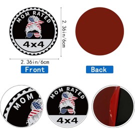 2Pcs Dogs Mom Badge Rated Car Emblem, 4 x 4 Paw Print Metal Automotive Badge 3D Metal Car Round Emblem Decals Car Badge Decals Stickers Compatible for Jeep Wrangler Vehicles Trucks SUV