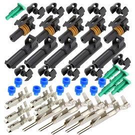 5-Pack (1-PIN) 30Amp Metri-Pack Waterproof Connector Terminals and Seals 12-10awg