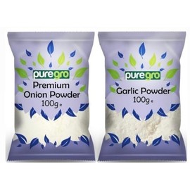 Puregro Seasoning Combo Pack of Garlic & Onion Powder 100g ¦ Twin Pack ¦ Each ONE.