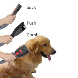 Defurry Pet Vacuum Grooming Brush and Shedding Kit for Dog/Cat Loose Hair, Professional Accessories Remover for Pet's Undercoat Fur