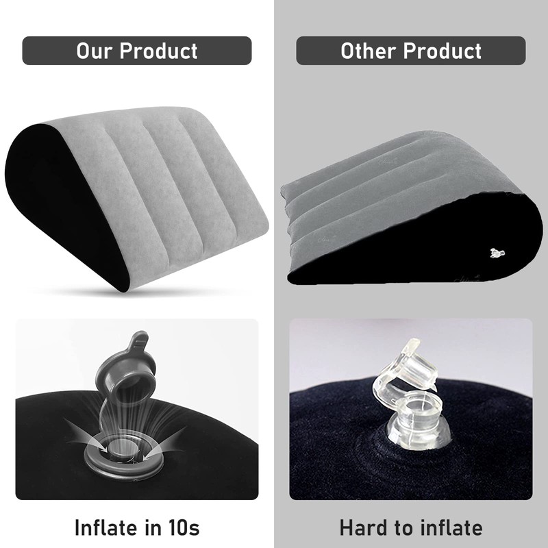 Prosixtoy Portable Wedge Cushion, Inflatable Pillow, Body Positioner, Bed Wedges,