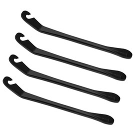 Bike Tire Levers Tyre Spoon Stainless Steel Changing Tool for Changing Road & Mountain Bike Tubes Premium Bicycle Accessories with Hook Repair Tire Tool (Black,4)