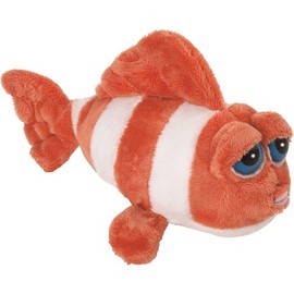 Suki Gifts Li'L Peepers Sealife Creatures Ringer Clown Fish Soft Boa Plush Toy (Orange/ White)
