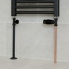 Towel Rail Radiator Pipe Covers & Collars in Black, White,