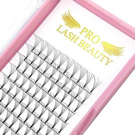 PRO LASHBEAUTY Extensiones de pestaas prefabricadas de volumen 5D-C-0.07-18, extensiones de pestaas de tallo corto de 9 a 20 mm, extensiones de...    