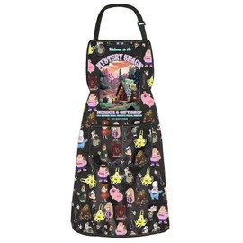 BAUNA Mystery Shack Kitchen Apron Cartoon Apron With Pocket Gravity Falls Kitchen Decor Mystery Shack Housewarming Gift (Mystery Apron)