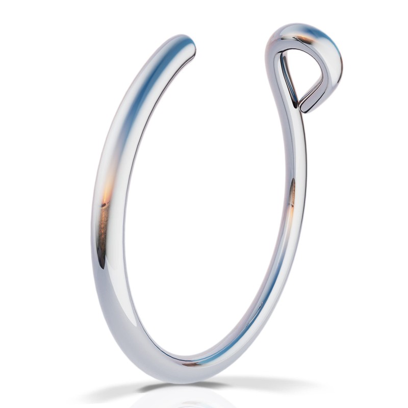 LUGASIS Clip On Fake Nose Ring Silver - Silver Nose