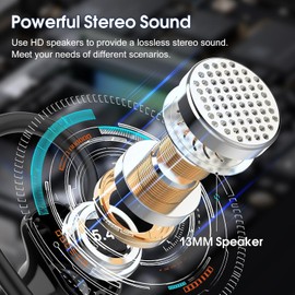 Wireless Earbuds Bluetooth 5.4, 50H Playtime Sport Earphones with Earhooks, HiFi Stereo Bluetooth Hearphones with ENC Noise Cancelling Mic, IPX7 Waterproof Over the Ear Buds for Gym/Running/Workout