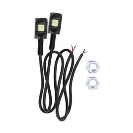 REPAIROCK 2 Pcs License Plate Light 12V LED Tag Lamp for Car Motorcycle Waterproof, Rainproof White LED Tag Lamp