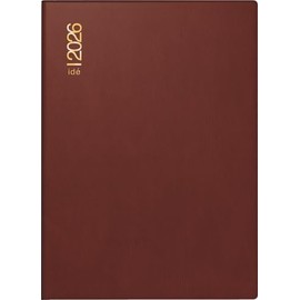 rido/idé Pocket Calendar Mod. perfect/Technik I 2026 | A6, Plastic, Bordeaux