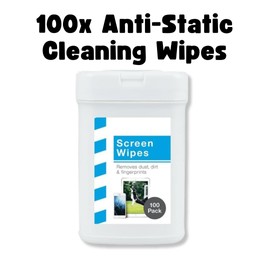 Invero® 100x Anti-Static Cleaning Wipes ideal for Laptop Computer Screens Keyboards Tablets Phones or General House Dusting