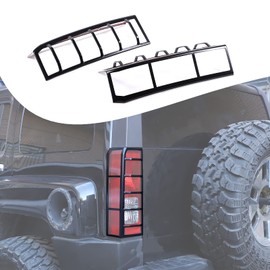 Lcojicep Carbon Steel Material Tail Light Cover Guard Fit for 2005-2009 Hummer H3, Rear Tail Light Guards Cover, Tail Light Lamp Cover Guard Trim Frame Bezels Decoration. （2PCS）