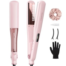 Wavytalk Steam Sesh Alisadora vapor con placas nano 1.38" y peine