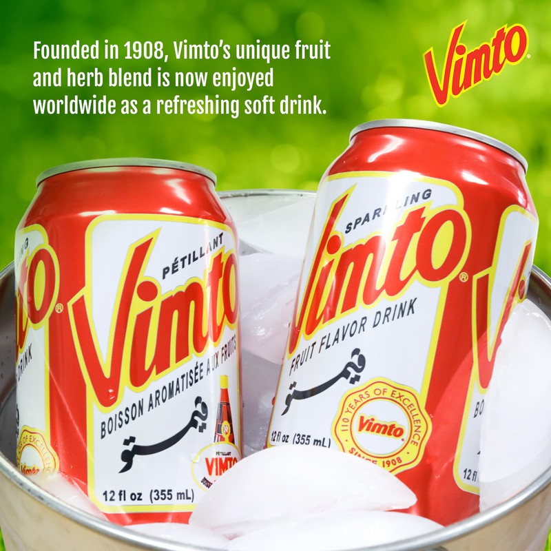 Vimto Sparkling Fruit Flavored Drink – Soda with Natural Black