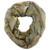 Women's Infinity Scarf Circle Loop Lightweight Bird Print Circle Scarves