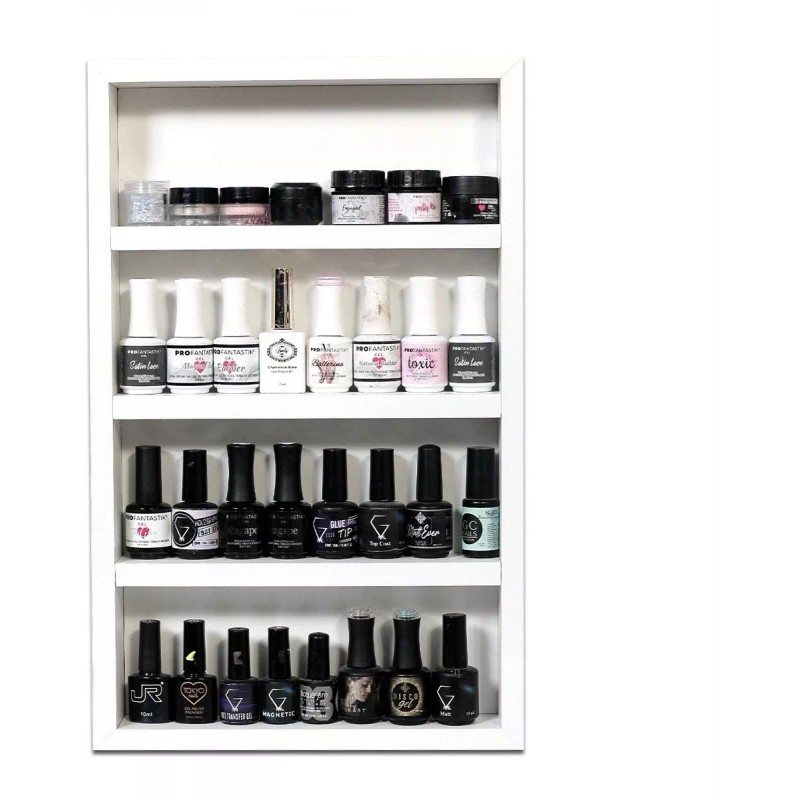 Harta Madera Combo Esmaltero Organizador Barniz Y Set 3 Repisas