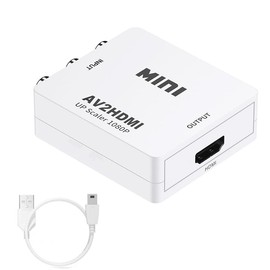 HBFQMDJLX AV to HDMI Converter, 1080P Video Adapter, RCA to HDMI Upscaler with USB Power Supply It is Suitable for outputting Game Consoles/Set-top Boxes/DVDs/VCDS to Cameras/Monitors/TVS