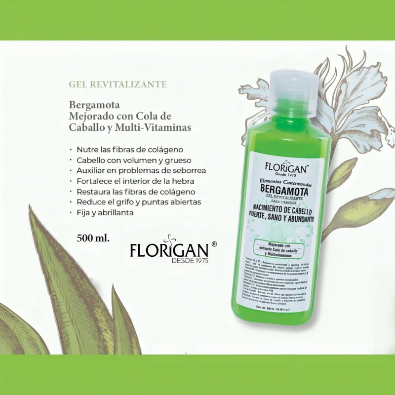 Gel Revitalizante Bergamota Florigan® 500ml