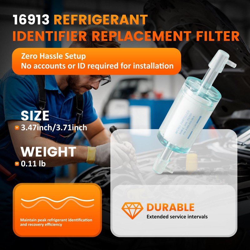 2-Pack Replacement Filters for OEM 16913 Refrigerant Identifier: Compatible with