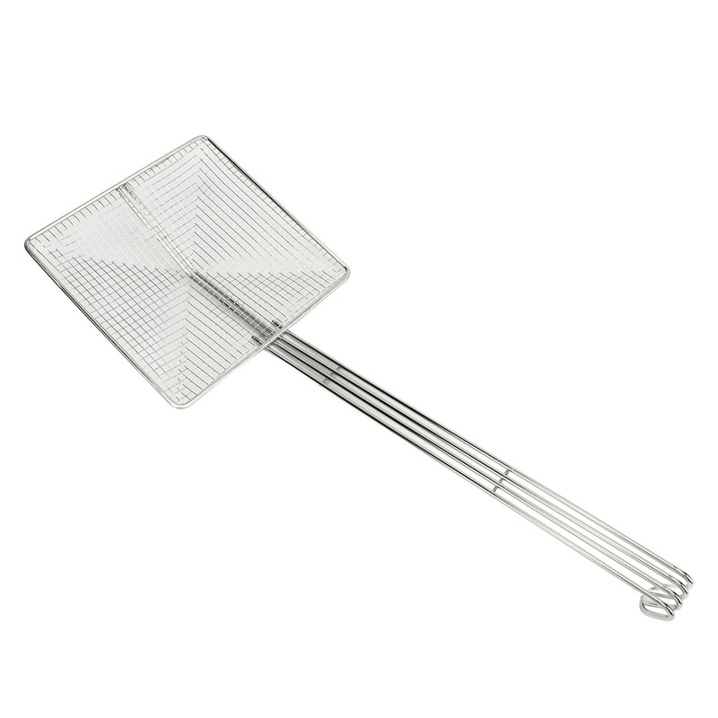 Stainless Steel Square Strainer Skimmer Ladle for Cooking Frying Kitchen