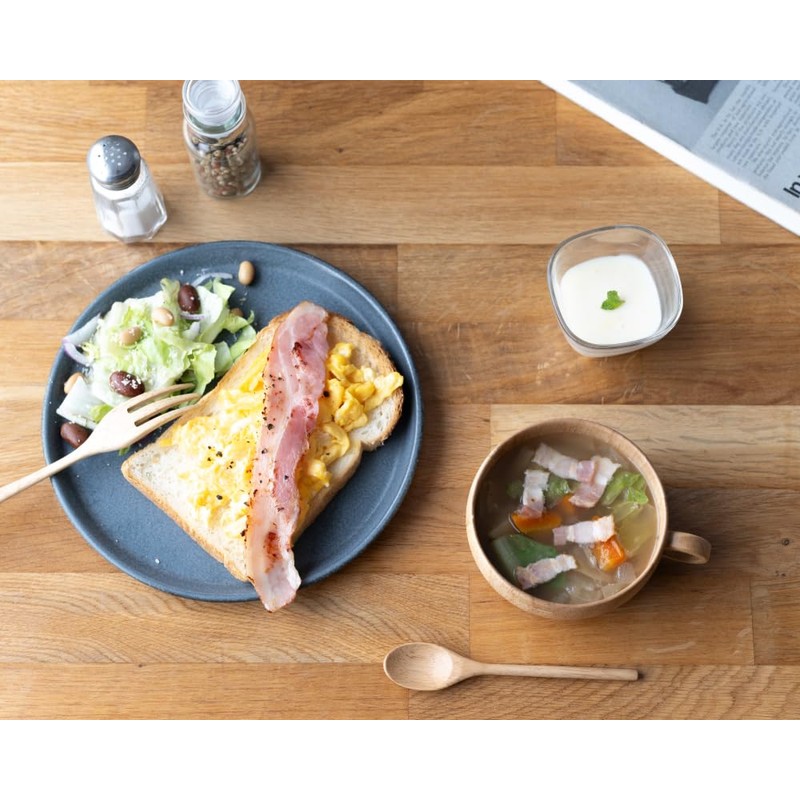 taffeta Round Soup Cup (Rubber Wood)