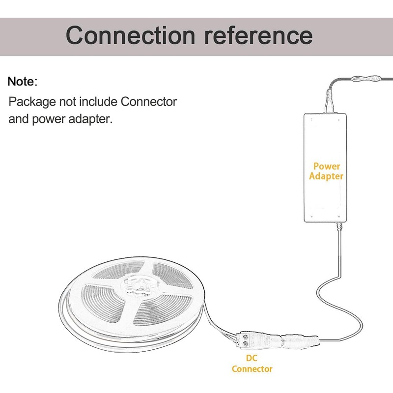 Tesfish 12 V LED Strip Light, 5 m Natural White